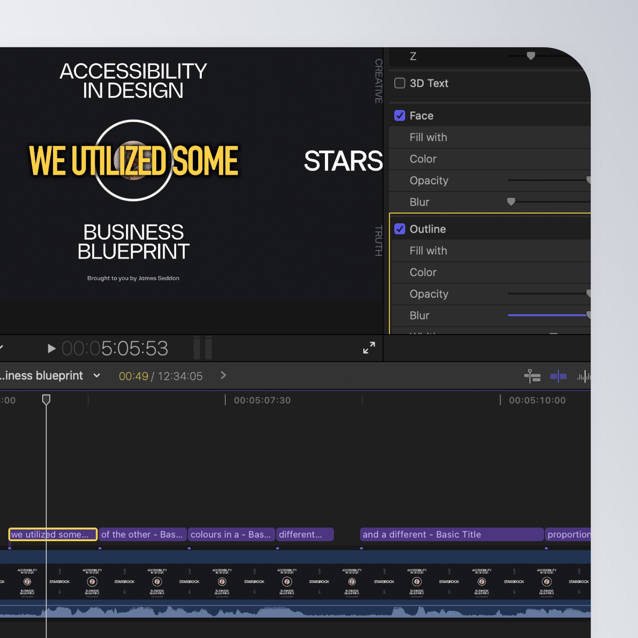 Editable titles right inside Final Cut Pro, generated with Sequence